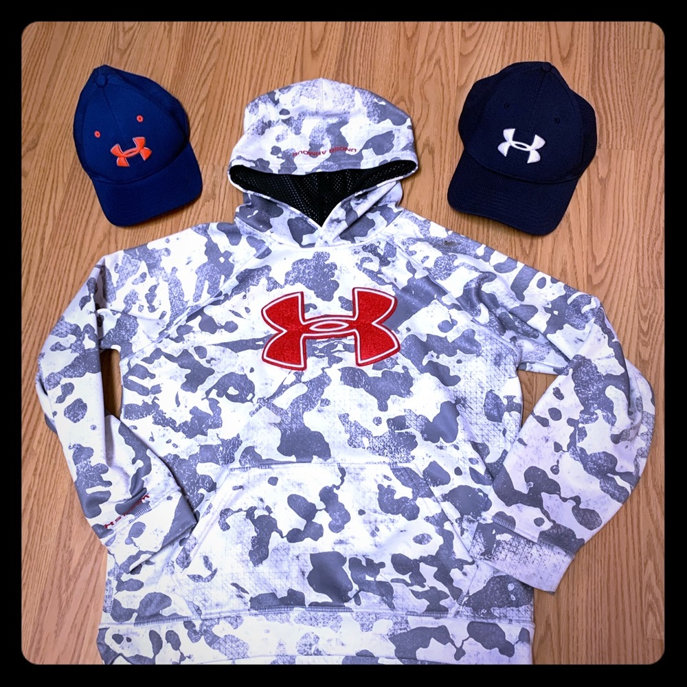 **SOLD** Boys Under Armour hoodie and hats